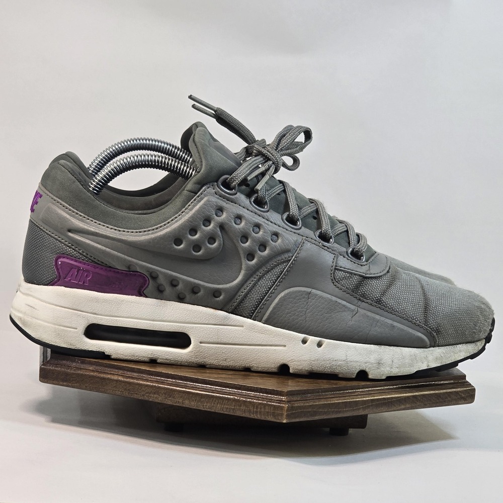 Nike Air Max Zero Essential Shoes Mens Size 10 Gray Purple Sneakers 881982-004